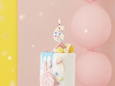 Bougie Chiffre '6' -...
