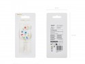 Bougie Chiffre '6' - confettis blancs