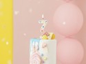 Bougie Chiffre '7' - confettis blancs