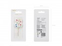 Bougie Chiffre '8' - confettis blancs