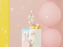 Bougie Chiffre '9' - confettis blancs