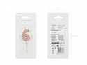 Bougie Chiffre 6 - or rose