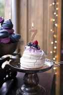 Bougie Chiffre 7 - or rose