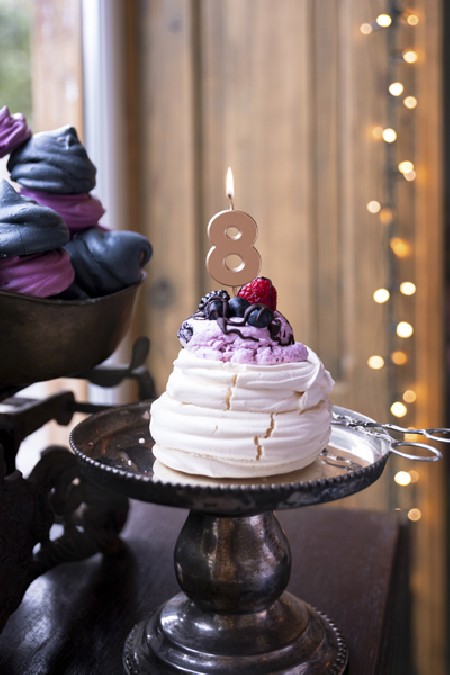 Bougie Chiffre 8 - or rose