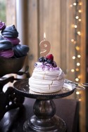Bougie Chiffre 9 - or rose