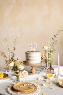 Bougie Numéro '0' - Blanche avec Pétales de Fleurs