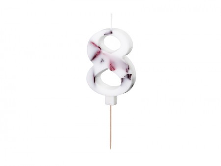 Bougie Numéro '8' - Blanche...
