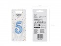 Bougie Chiffre 5 - bleu