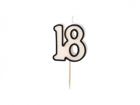Bougie numéro 18 - - noir...