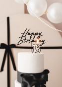 Bougie numéro 18 - - noir et blanc