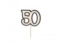 Bougie numéro 50 - noir et blanc