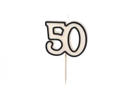 Bougie numéro 50 - noir et...
