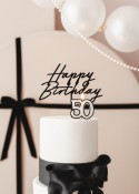 Bougie numéro 50 - noir et blanc