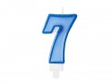 Bougie Chiffre 7 - bleu