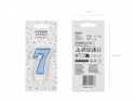 Bougie Chiffre 7 - bleu