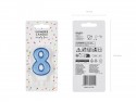 Bougie Chiffre 8 - bleu