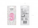 Bougie Chiffre 9 - rose