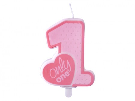 Bougie Only One - rose pâle