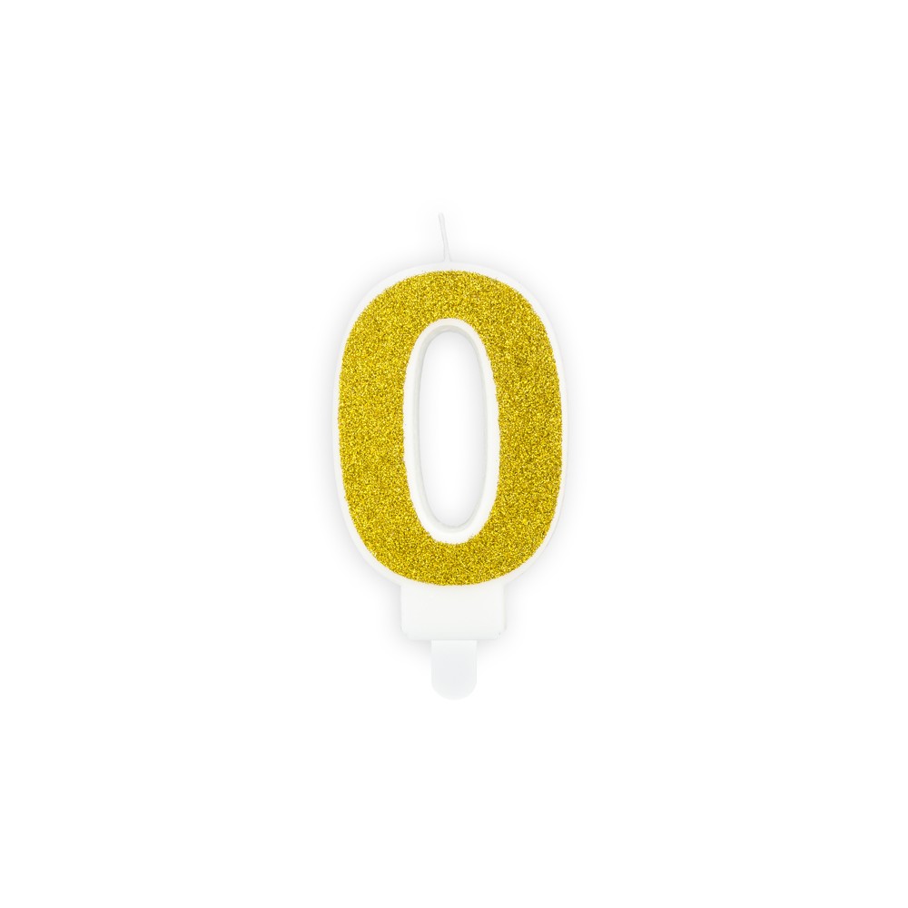 Bougie Chiffre 0 - or