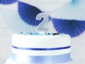 Bougie Chiffre 2 - argent