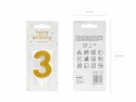 Bougie Chiffre 3 - ore