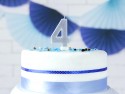Bougie Chiffre 4 - argent
