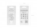 Bougie Chiffre 5 - argent