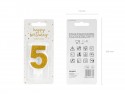 Bougie Chiffre 5 - or