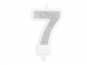 Bougie Chiffre 7 - argent