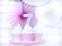 Bougie Chiffre 7 - argent