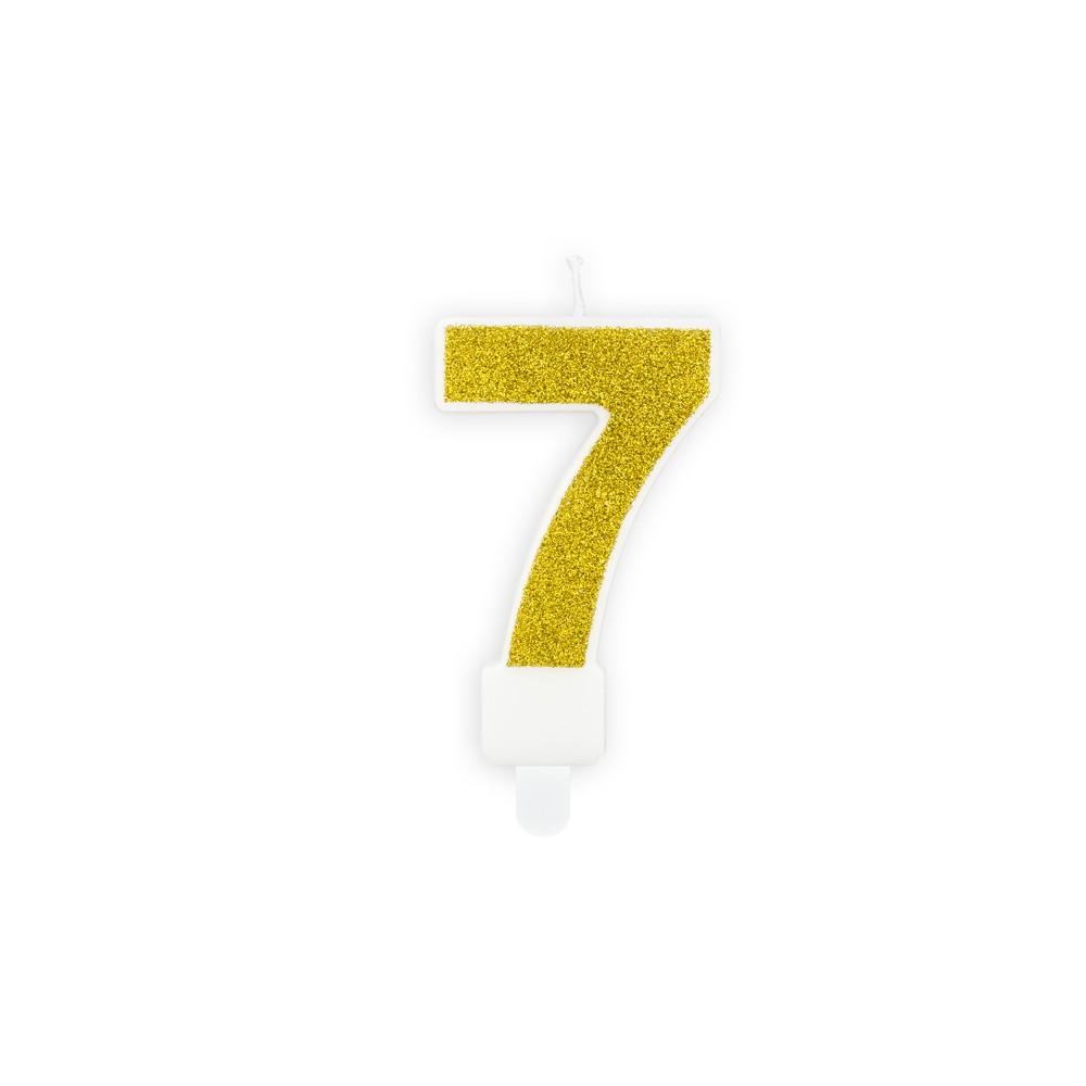 Bougie Chiffre 7 - or