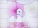 Bougie Chiffre 9 - argent
