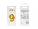 Bougie Chiffre 9 - or