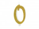 Bougie Chiffre 0 - or