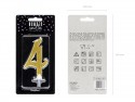 Bougie Chiffre 4 - or