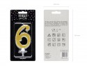 Bougie Chiffre 6 - or