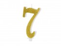Bougie Chiffre 7 - or