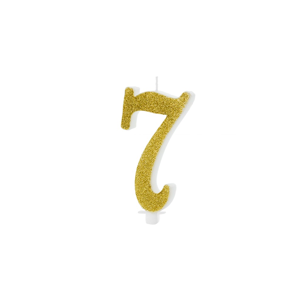 Bougie Chiffre 7 - or
