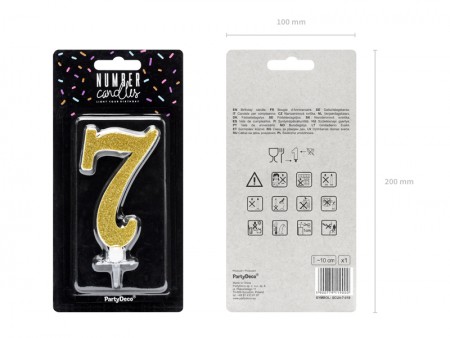Bougie Chiffre 7 - or