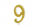 Bougie Chiffre 9 - or