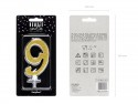 Bougie Chiffre 9 - or