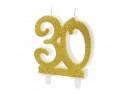 Bougie Chiffre 30 - or
