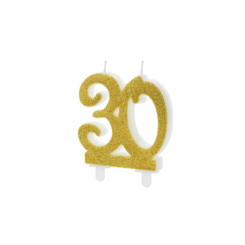 Bougie Chiffre 30 - or