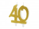Bougie Chiffre 40 - or