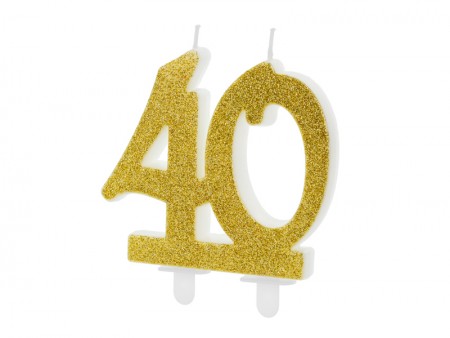 Bougie Chiffre 40 - or