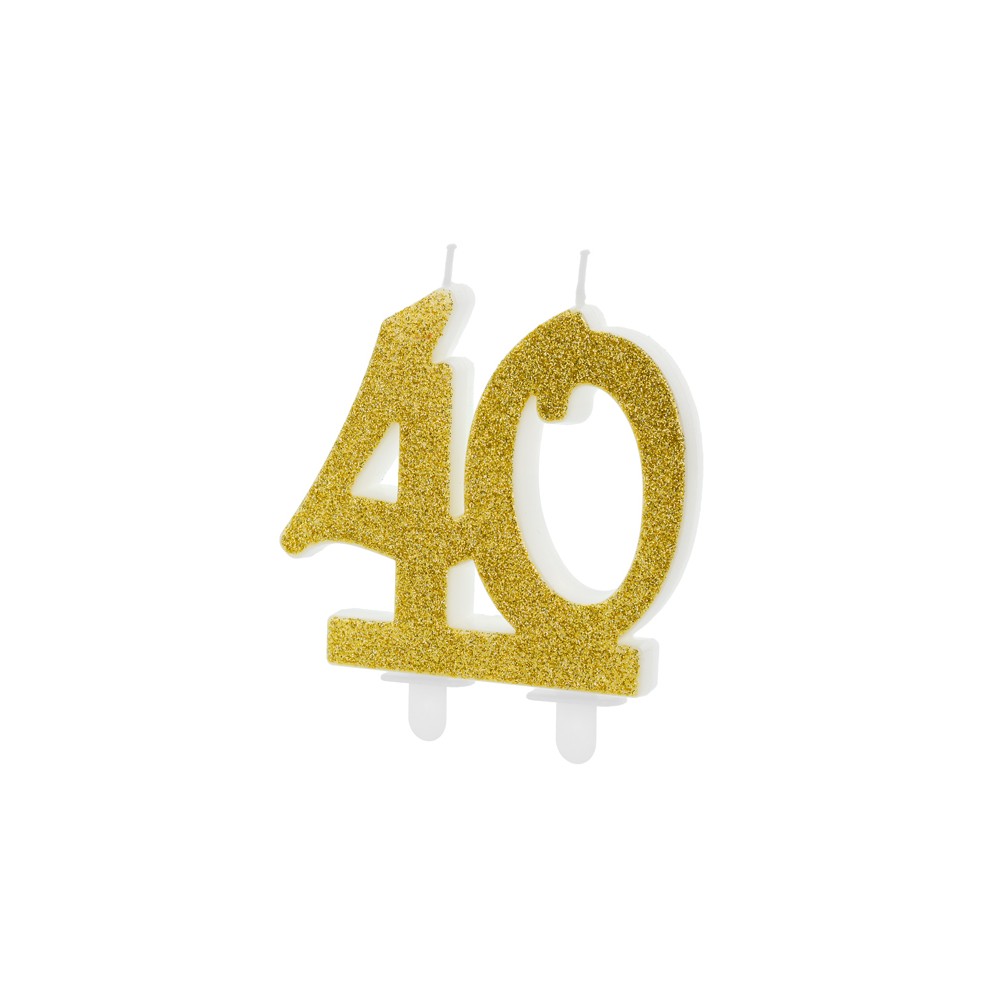 Bougie Chiffre 40 - or