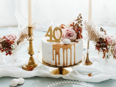 Bougie Chiffre 40 - or