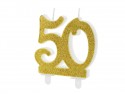 Bougie Chiffre 50 - or