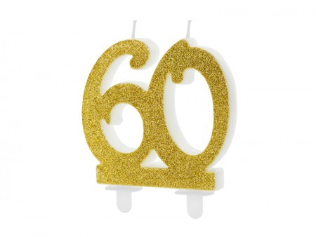 Bougie Chiffre 60 - or