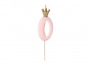 Bougie Chiffre 0 - rose clair